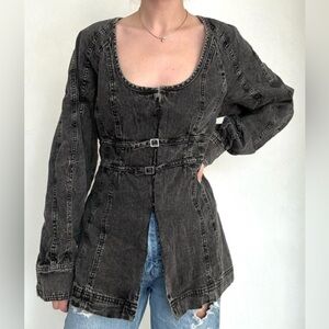 Free People acid acid washed tunic